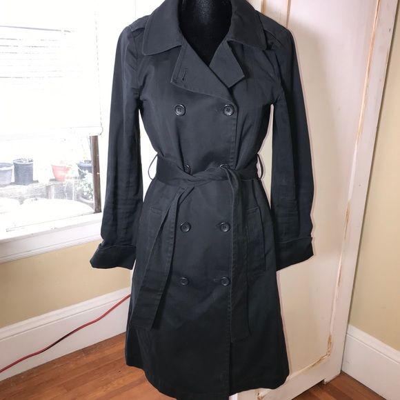 Theory trench coat belted black s - Picture 5 of 7